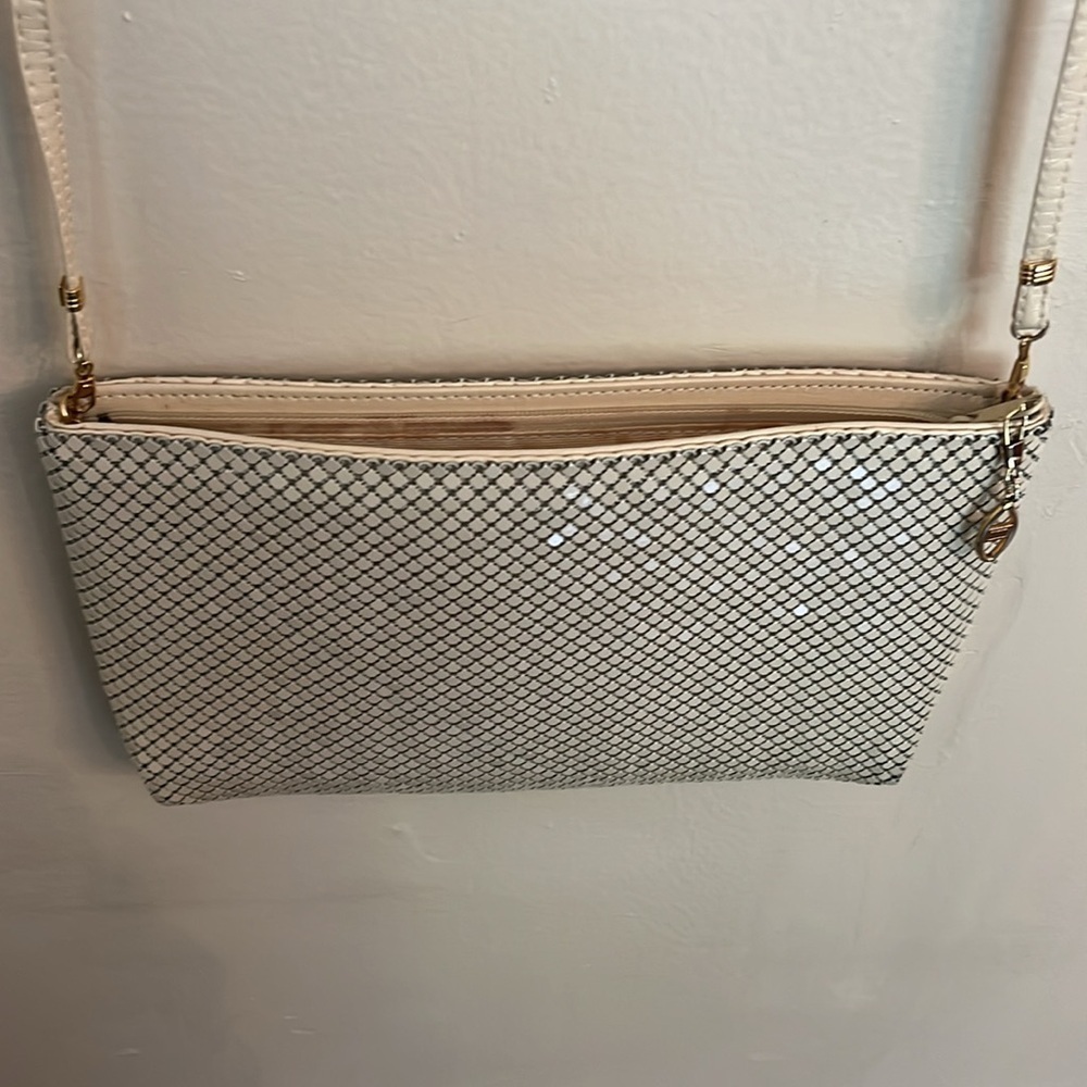 Vintage 1980s Metal Mesh Clutch Shoulder Bag 10"x6" - Picture 4 of 17